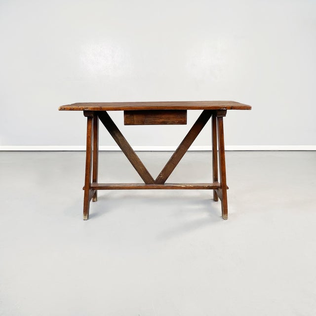 Italian Wooden Fratino Table with a Drawer, 1900s For Sale - Image 4 of 18