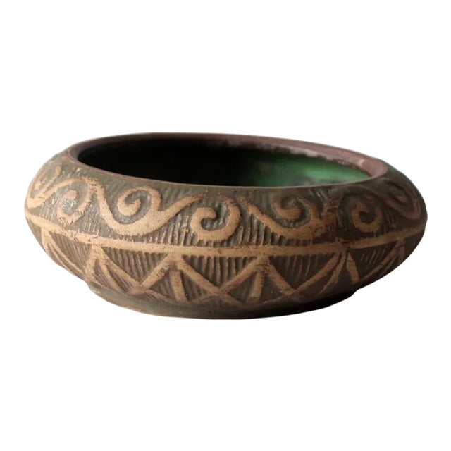 Antique Red Wing Brushware Bowl For Sale