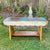 Handcrafted Primitive Pine Wood Bench Made by Local Folk Artist With Antique Wood For Sale - Image 4 of 8