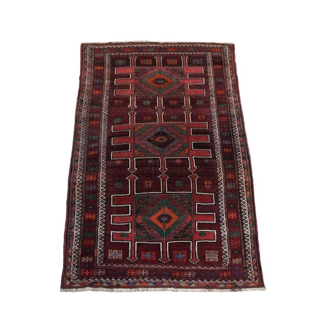 Vintage Middle Eastern Style Hand-Knotted Rug For Sale - Image 7 of 7