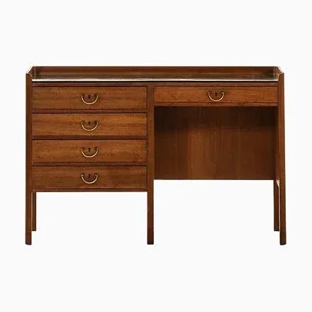 Vintage Dressing Table in Walnut and Glass by Josef Frank, 1950s For Sale - Image 10 of 10