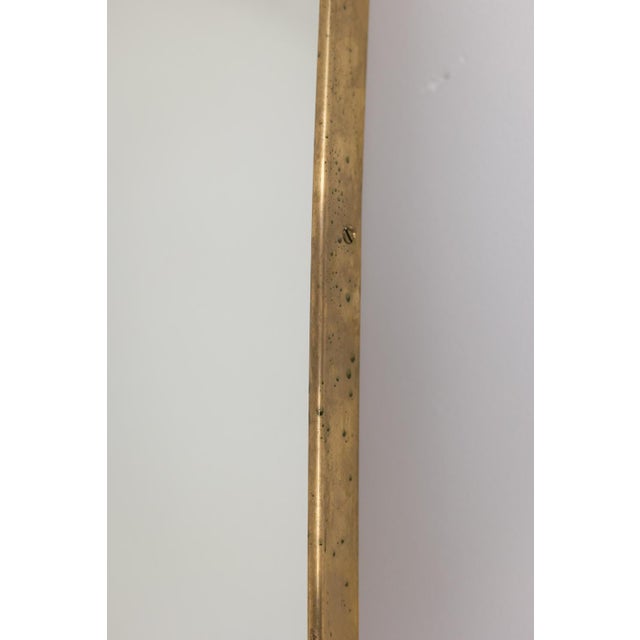 Vintage Mirror with Gilded Brass Frame, 1980s For Sale - Image 6 of 9