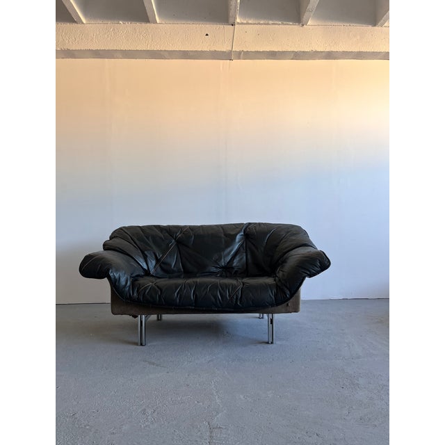 Mid-Century Modern Mid-Century Leather Sofa from Ulferts Möbler, Sweden, 1980s For Sale - Image 3 of 12