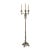 Early 20th Century Victorian Brass Foliate Candelabra Floor Lamp For Sale