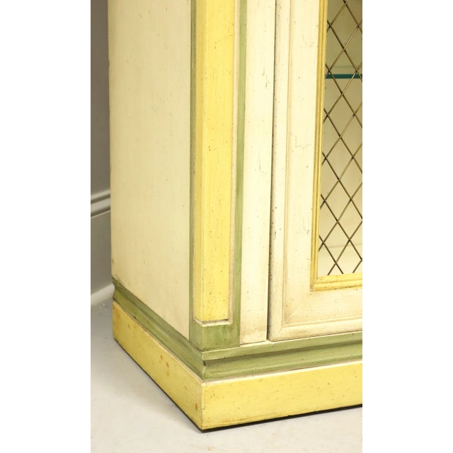 Antique White Thomasville 1960's Neoclassical Painted Curio Display Cabinet For Sale - Image 8 of 12