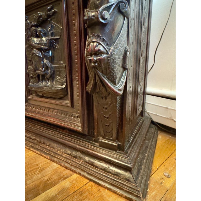 17th Century 17th Century Flemish Renaissance Oak Cabinet For Sale - Image 5 of 14