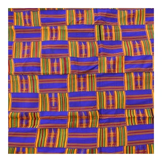 Early 20th Century Kente Cloth Women's Ghana 76x35 Inch For Sale