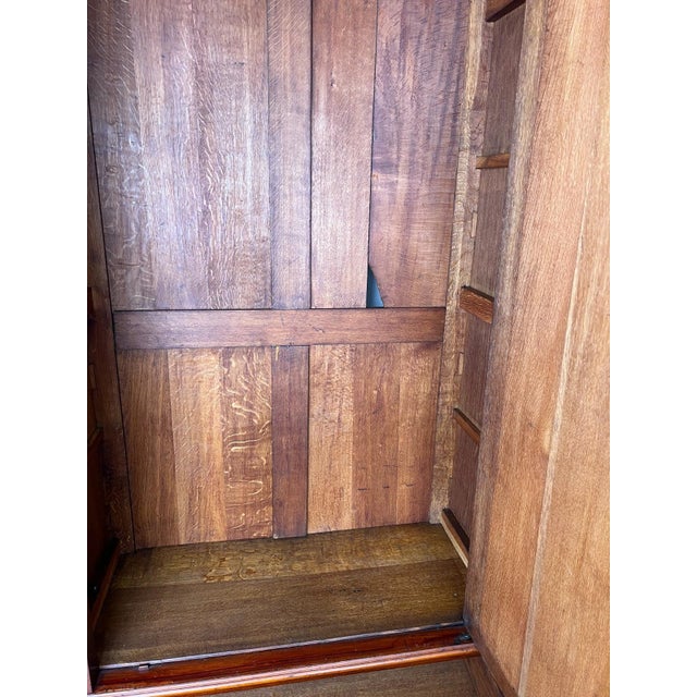 Antique French Style Carved Mahogany Mirrored Wardrobe For Sale - Image 14 of 17