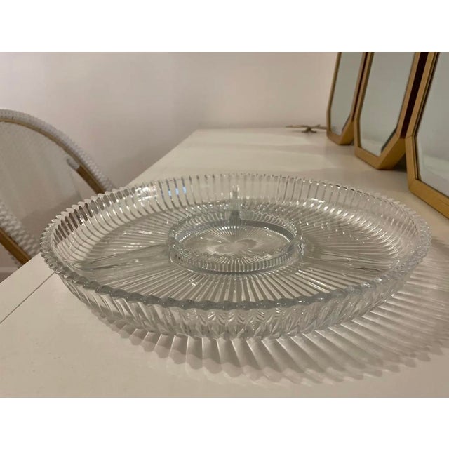 Traditional 1980s Traditional Glass Platter For Sale - Image 3 of 4