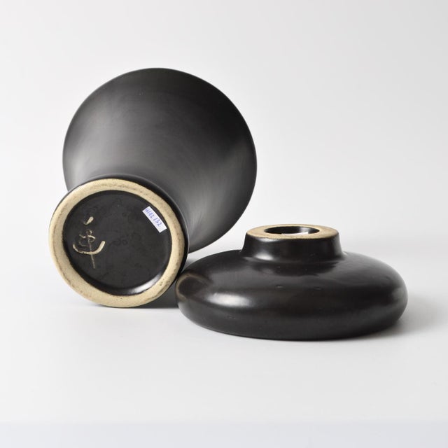 Studio Ceramic Vases by Jan Bontjes Van Beek, 1950s, Set of 4 For Sale - Image 9 of 14