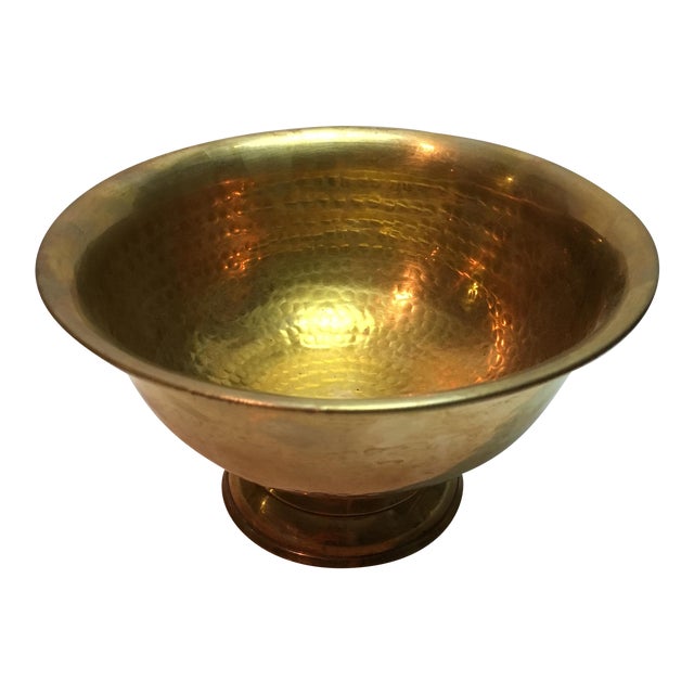 Vintage Solid Brass Pedestal Bowl Chairish