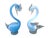 Blue Swans in Murano - Pair For Sale