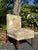 Beautiful vintage armless slipper chair upholstered in a charming all-over floral tapestry-style fabric featuring soft...
