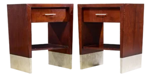 Late 20th Century Jacques Garcia for Baker Furniture Mahogany Nightstands - Pair