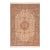 Shabby Chic Medallion 1990's Pak-Persian Beige/Green Wool Rug - 6'1'' X 9'4'' For Sale