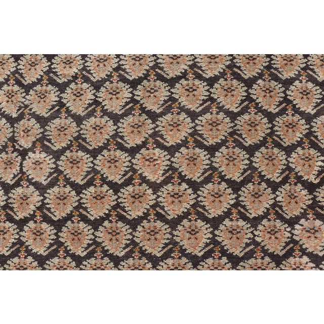 Dark Blue Antique Persian Sultanabad Rug in All-Over Paisley 10'3 X 15'2 For Sale - Image 12 of 15