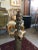 Brass 1900 Neoclassical Brass Pillar Fireplace Andirons - a Pair For Sale - Image 8 of 13