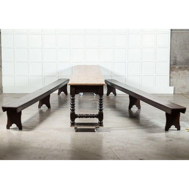 English Pine Convent Refectory Table, 1890 For Sale - Image 3 of 18