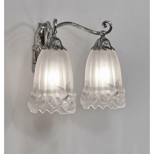 1920s French Art Deco Wall Sconce by P. Gilles 1920s France - A Pair For Sale - Image 5 of 11