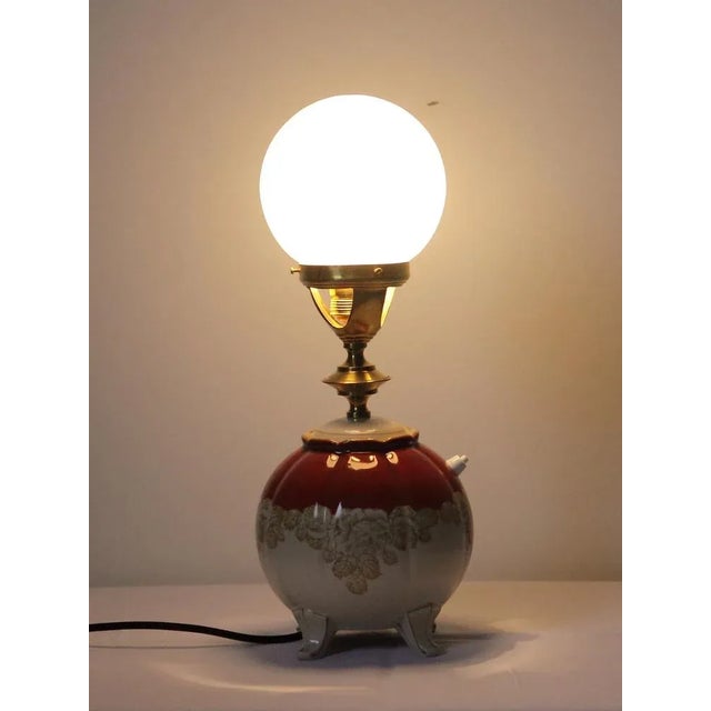Art Nouveau Ceramic Table Lamp, 1920s For Sale - Image 12 of 13