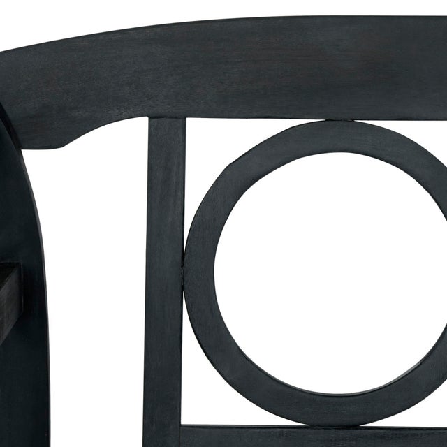 Reid 2 Seat Bench in Dark Slate Grey For Sale - Image 4 of 7