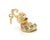 Mid 20th Century 18k Yellow Gold Turquoise Medieval Knights Helmet Charm Pendant For Sale In Miami - Image 6 of 9