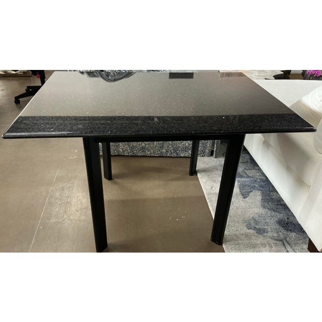 Knoll Black Granite Table For Sale In Dallas - Image 6 of 8