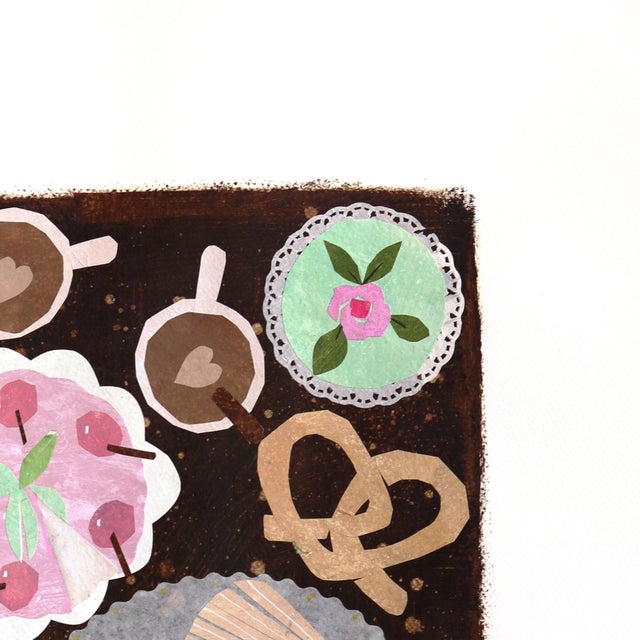 Contemporary It's Time for a Dessert - Architectural Colorful Watercolor Still Life on Paper by Maria C. Bernhardsson For Sale - Image 3 of 6