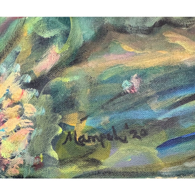 Mid-Century Modern Large Vibrant Tropical Toucan Painting, Signed Mampel For Sale - Image 3 of 10