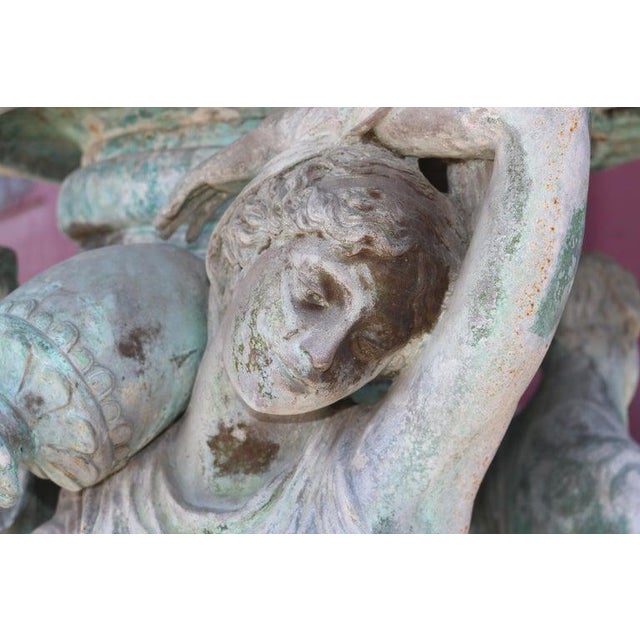 Monumental Classical Greco-Roman Bronze Garden Fountain Life-Sized Females 20th Century For Sale - Image 11 of 18
