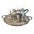 Christofle Coffee & Tea Set With Rosewood Handles & Large Tray For Sale