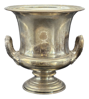 Vintage Neo-Classical Silver Metal Champagne Cooler, 1950s