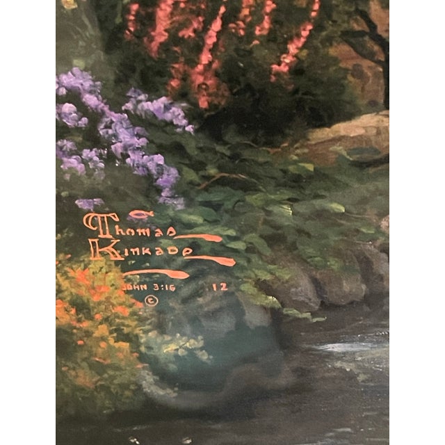 Contemporary Late 20th Century Kinkade, Thomas. Carmel, Sunset on Ocean Avenue Limited Edition Framed Lithograph. For Sale - Image 3 of 12