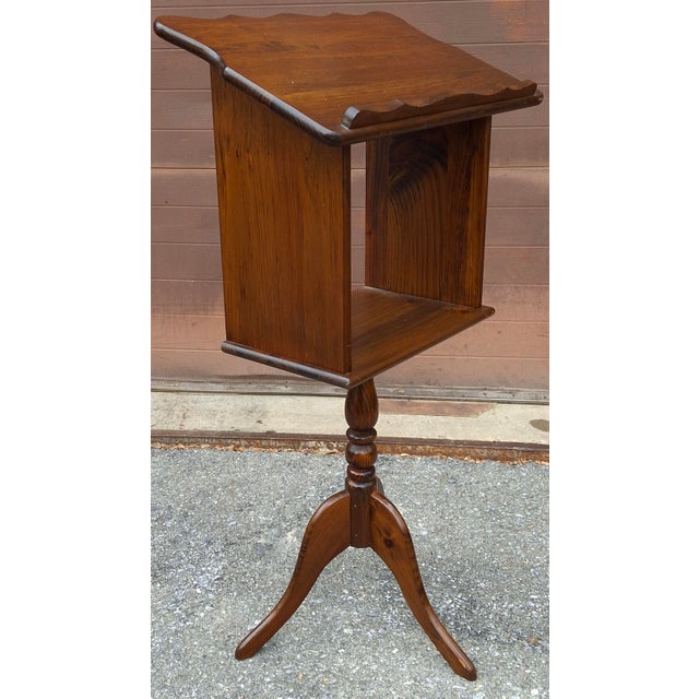 Late 20th Century Mid Century Century Style Walnut Lectern, Muisic or Dictionary Stand For Sale - Image 5 of 7