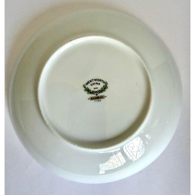 1960s Wentworth China “Bamboo” Japanese Porcelain Dinnerware Set With Platinum Trim – 44 Pieces For Sale - Image 11 of 12