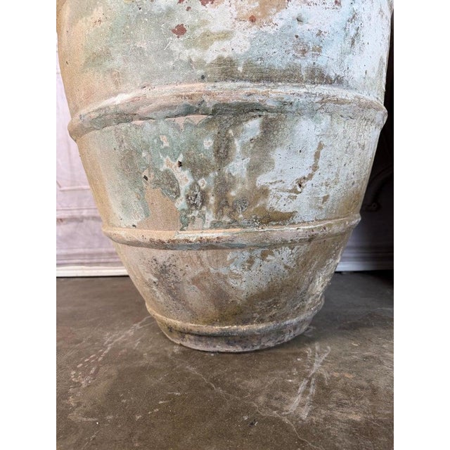 Late 19th Century Pair of Antique Mediterranean Terracotta Storage Jars With Weathered Patina For Sale - Image 5 of 12