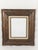 Vintage Carved Dark Brown Wood Picture Frame With Cream Linen Liner For Sale - Image 10 of 13