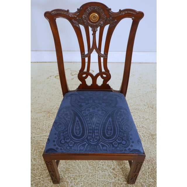 Age: Approx. 30 Years Old Details: Fine Carved Details High Quality Construction 18 C. Design Chippendale Style Stretcher...