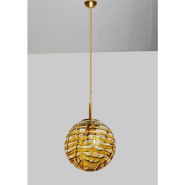 Yellow and Clear Murano Glass Pendant Light, 1960s For Sale - Image 12 of 12