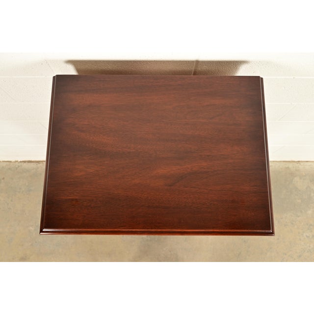 Henkel Harris Chippendale Carved Solid Mahogany Lingerie Chest or Highboy Dresser For Sale - Image 10 of 14