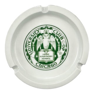 Vintage University Club Chicago Ceramic Ashtray For Sale