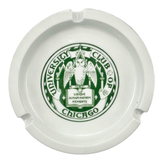 Vintage University Club Chicago Ceramic Ashtray For Sale