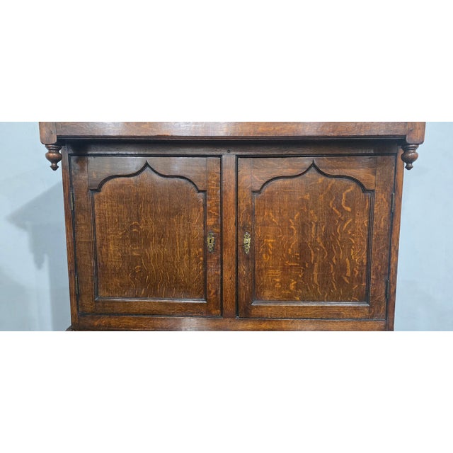 Wood Georgian Oak Court Cupboard, 1790 For Sale - Image 7 of 18