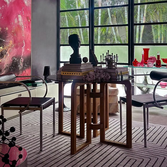 Round Mid-Century Danish Style Warm Wood Dining Table For Sale - Image 16 of 16