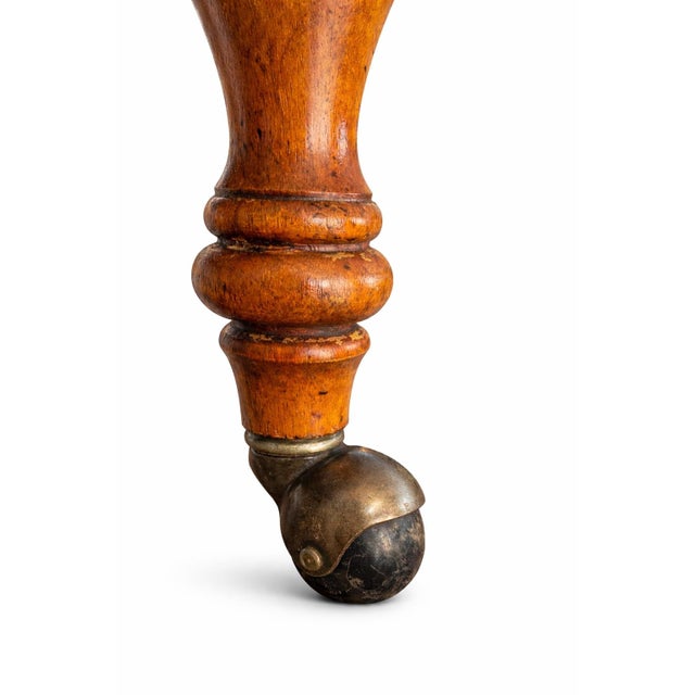 Set of 4 Late 20th Century English Regency Revival Tufted Leather Library Club Chairs With Carved Wood Arms For Sale - Image 9 of 10