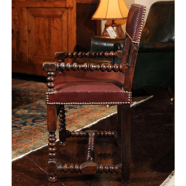 Early 19th Century Vintage Bobbin Turned Walnut Armchair For Sale - Image 4 of 9