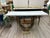 Italian Art Deco Bronze Console Table. Offered is a period Art Deco bronze u-shaped console table in a sculpted leaf...