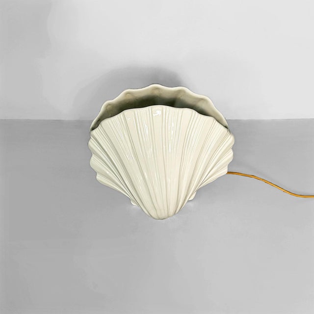Mid-Century Modern Italian Ceramic Shells Table Lamp from Este Ceramiche, 1960s For Sale - Image 4 of 15