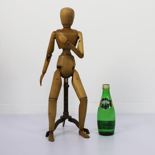 Mexican Vintage Articulate Artist's Mannequin For Sale - Image 3 of 4