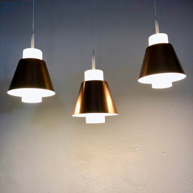 Glass and Copper P100 Pendant Lights by Staff, Set of 3 For Sale - Image 12 of 18